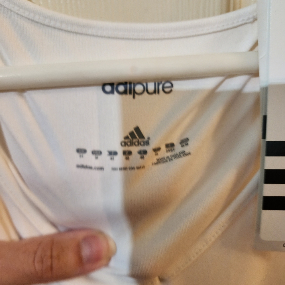 Adidas White Mini Dress with Green Accents - Picture 4 of 6